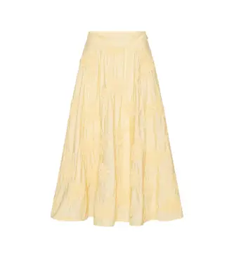 per donna 1155571366 Gonna lunga a fiori gialli (34), Casual, Giallo, Cotone biologico, Sostenibile
