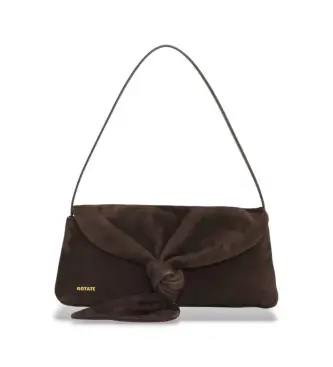 per donna 116118579 Borsa con nodo marrone (OSFA), Casual, Pelle