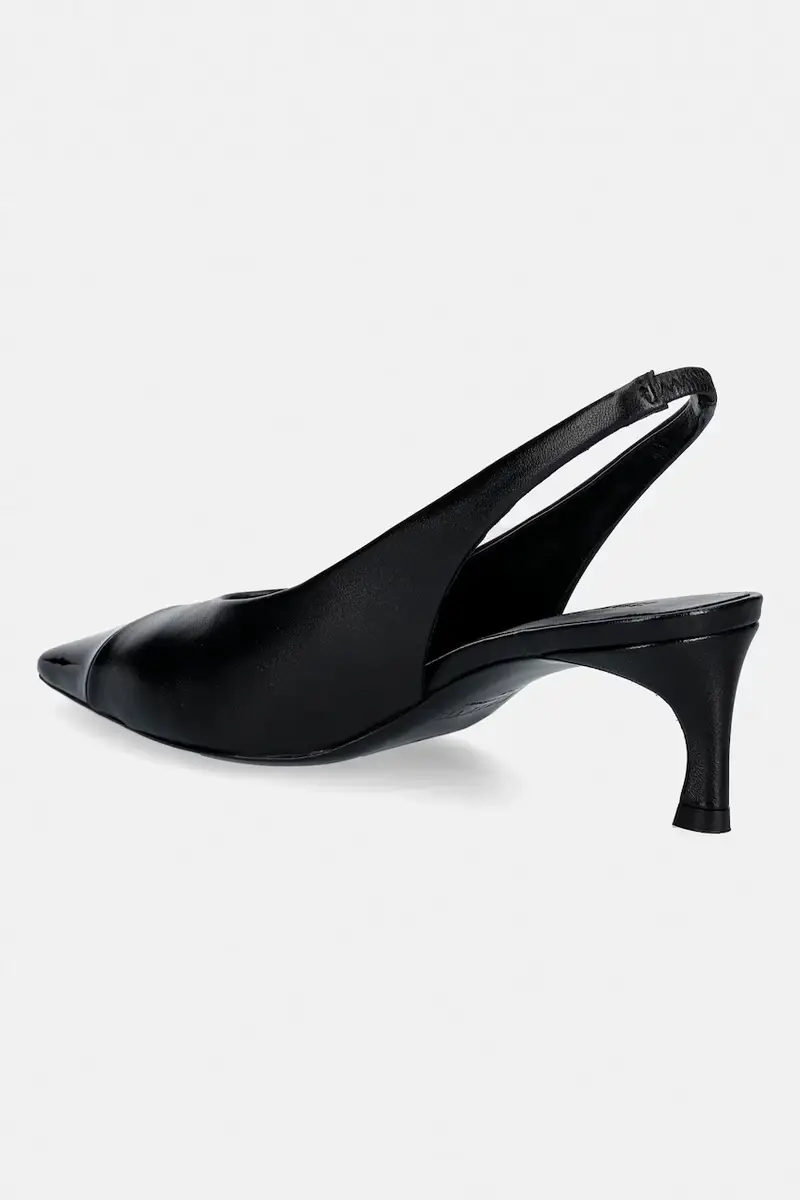 tacchi in pelle Nero miniatura 3