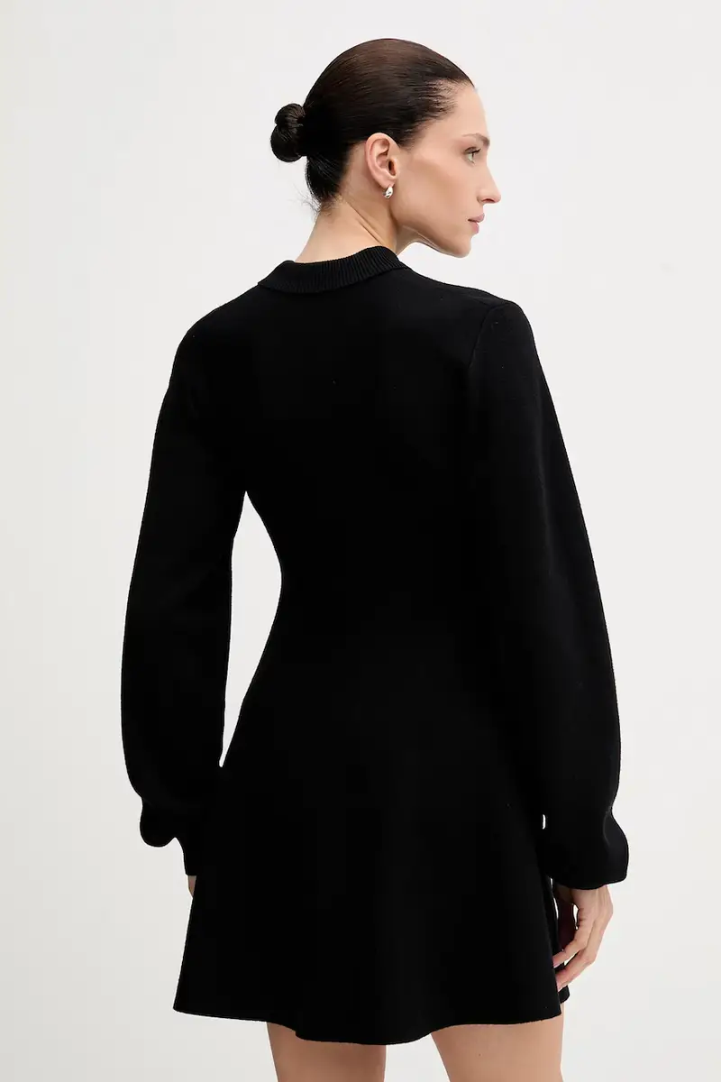 vestito con lana colore nero 115488100 miniatura 3