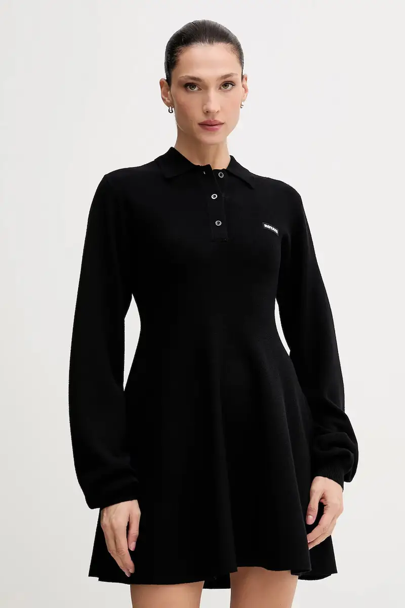 vestito con lana colore nero 115488100