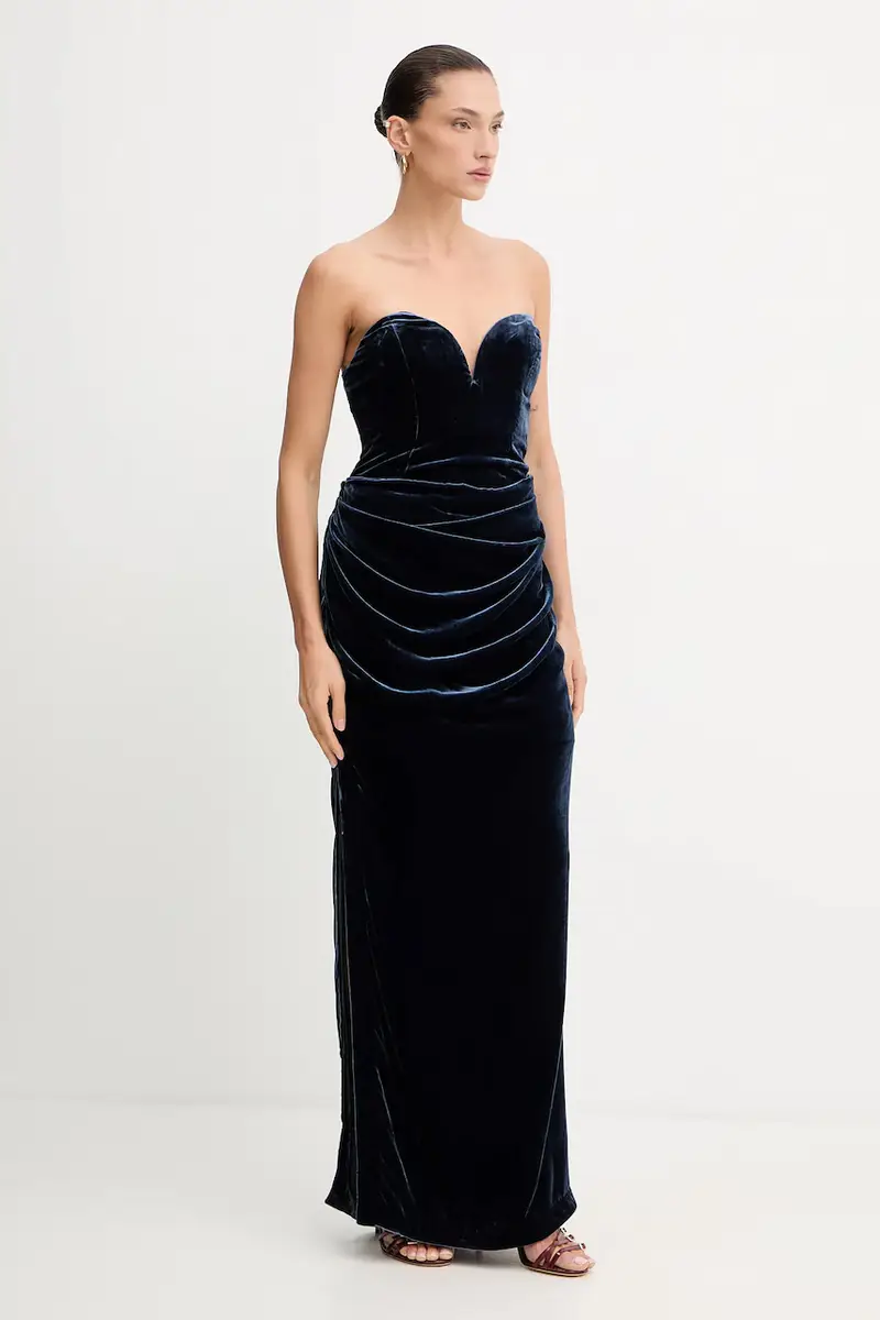 vestito con seta colore blu 1149211192 miniatura 2