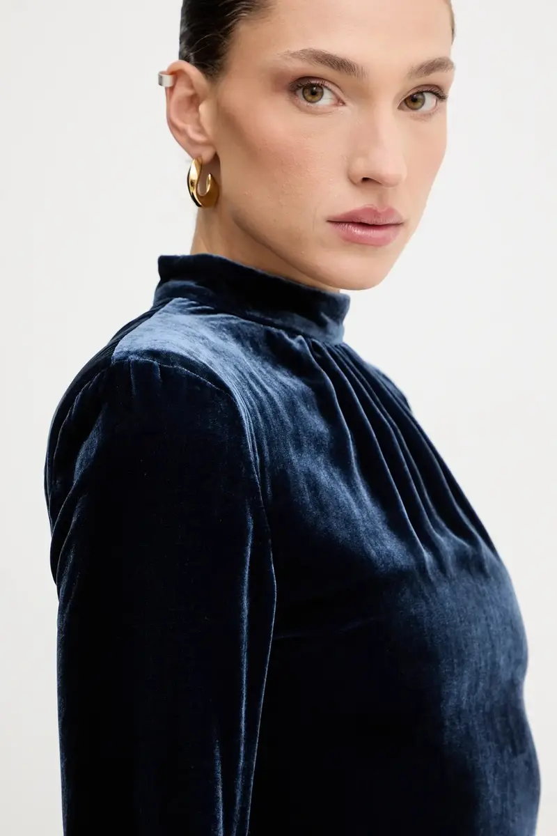 vestito con seta colore blu 1149221192 miniatura 5