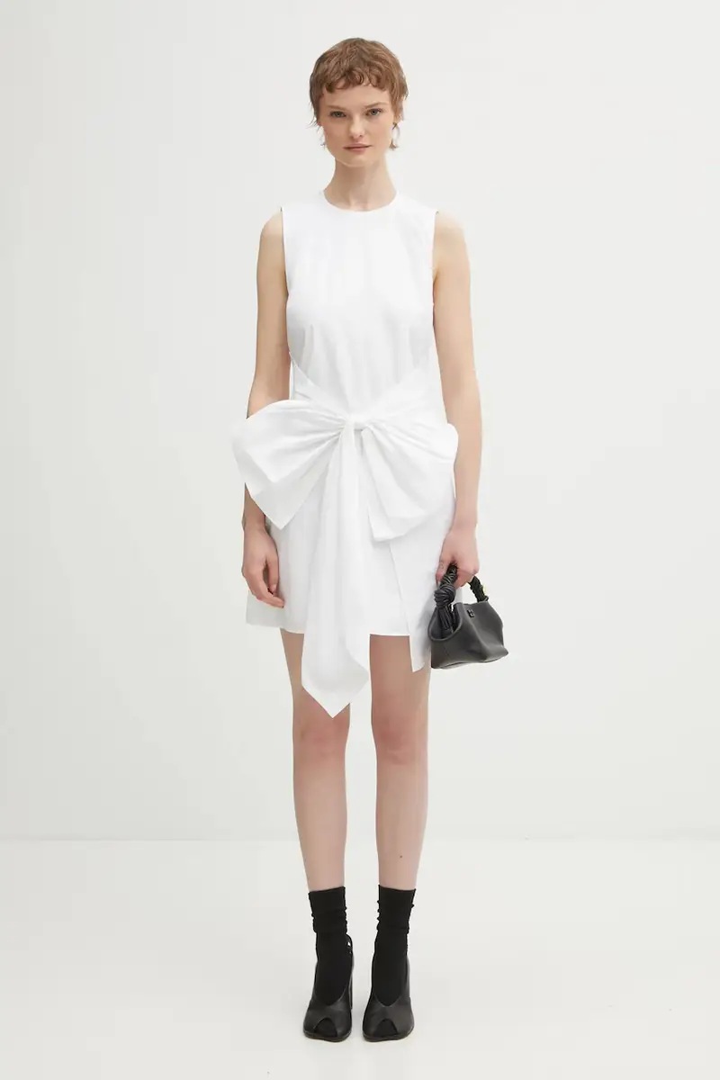 vestito in cotone Bianco miniatura 5