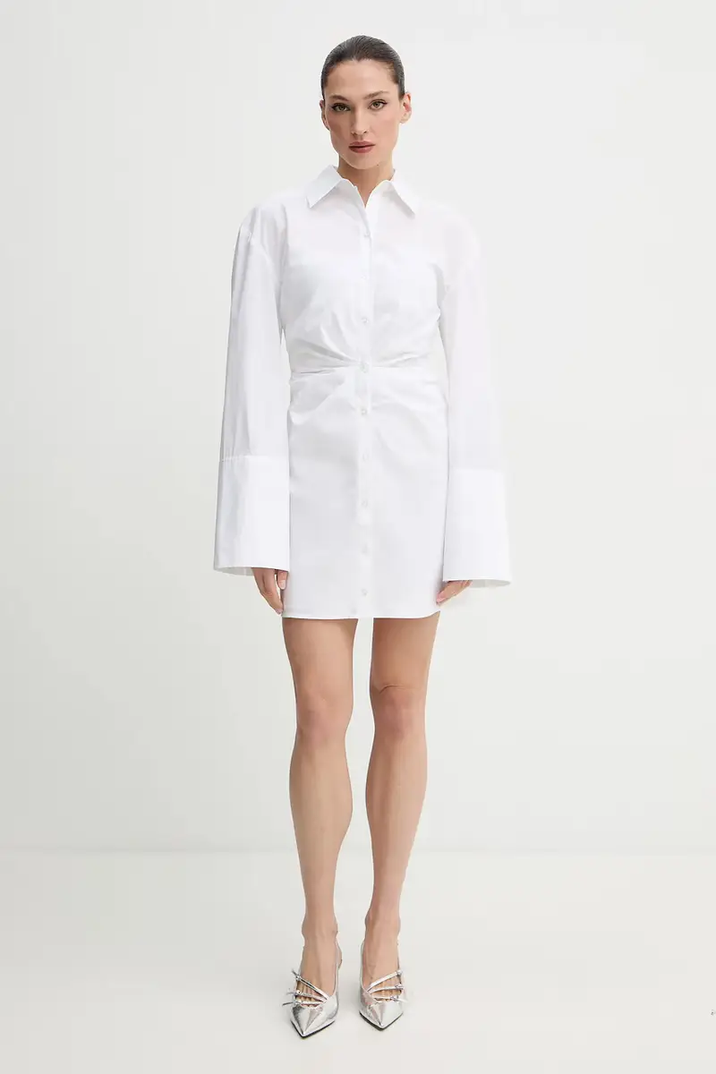 vestito in cotone colore bianco 115162400 miniatura 2