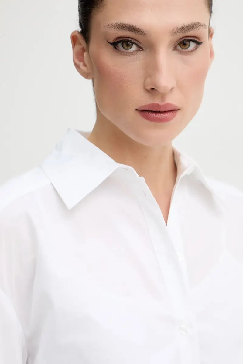 vestito in cotone colore bianco 115162400 miniatura 4