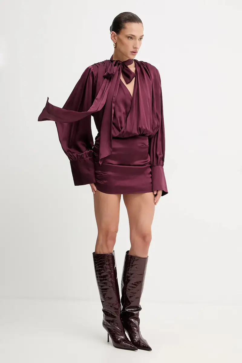 vestito in seta colore granata 1146532734 miniatura 2