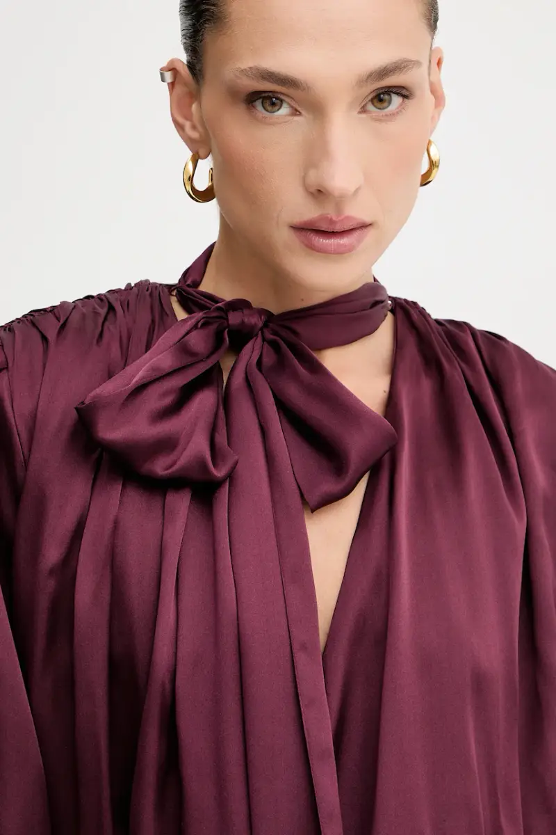 vestito in seta colore granata 1146532734 miniatura 4