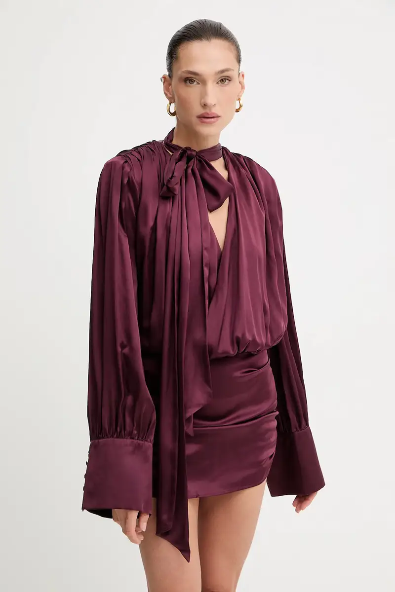 vestito in seta colore granata 1146532734