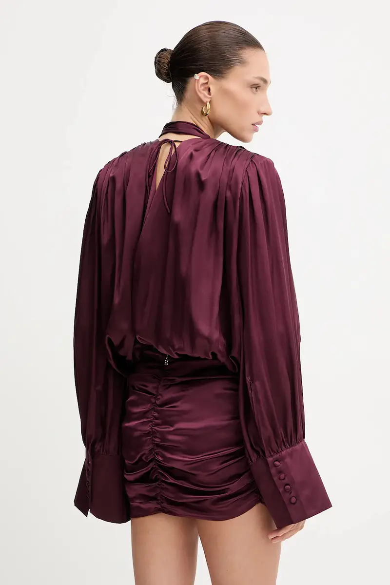 vestito in seta colore granata 1146532734 miniatura 3