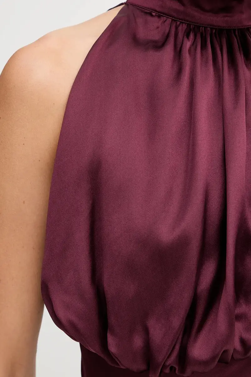 vestito in seta colore granata 1146542734 miniatura 5