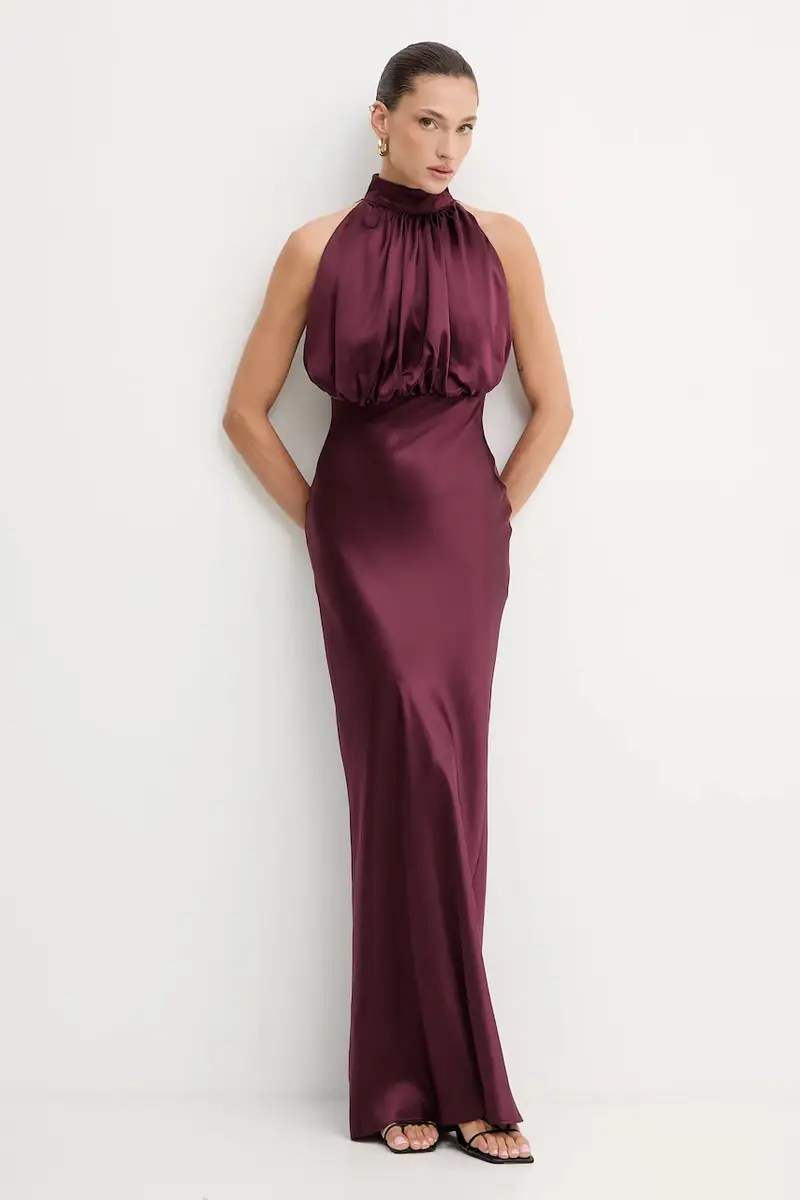 vestito in seta colore granata 1146542734