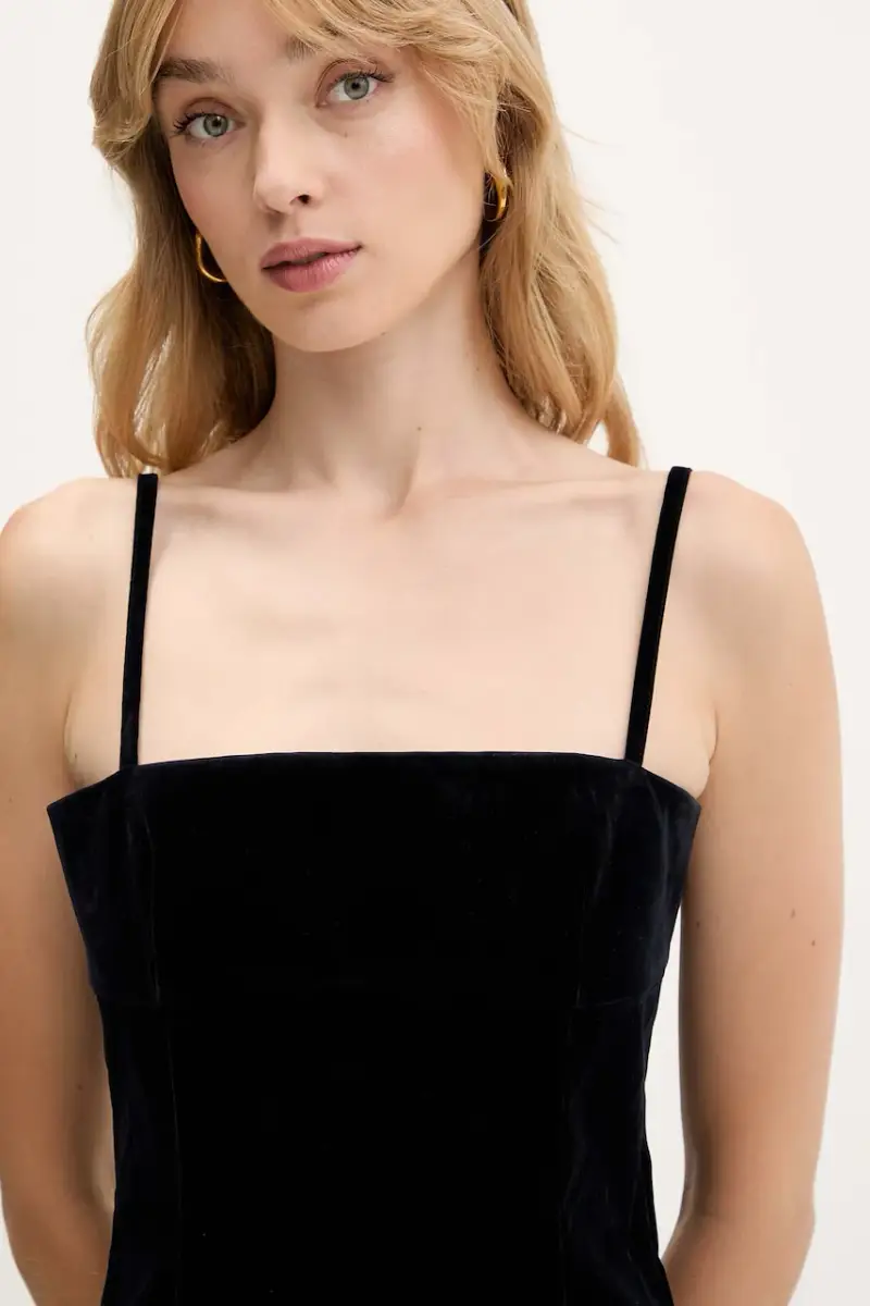 vestito in velluto colore blu 1146951192 Nero miniatura 4