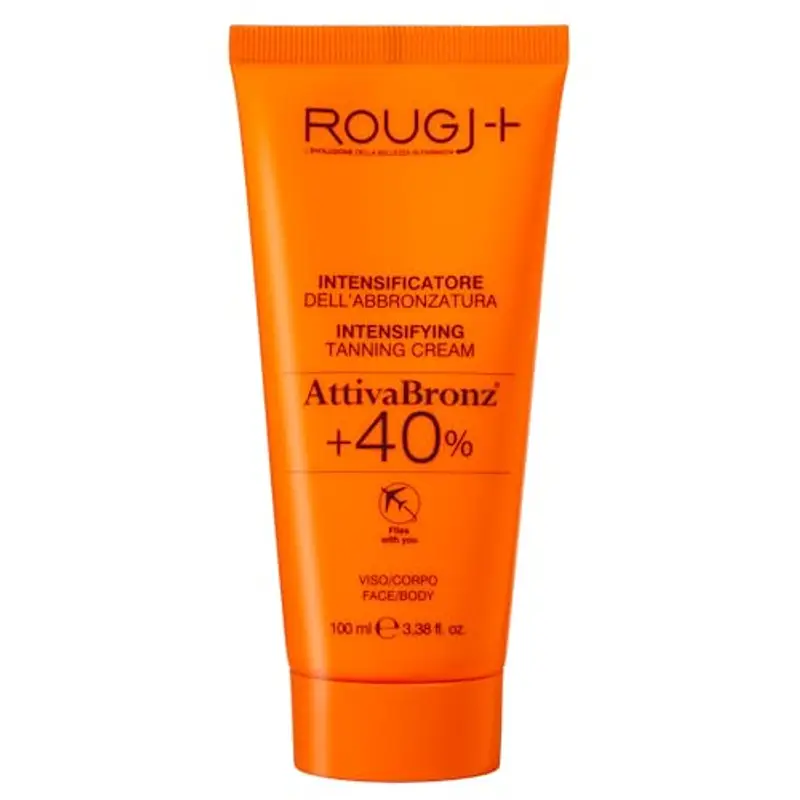 Rougj Crema Abbronzante Corpo a Base di Carrotene - 100 ml - Crema Carotene per Abbronzatura - Acceleratore Abbronzatura con Riboflavina Vitamina B2, ATP, Glicerina e UnipertanVeg AttivaBronz +40%