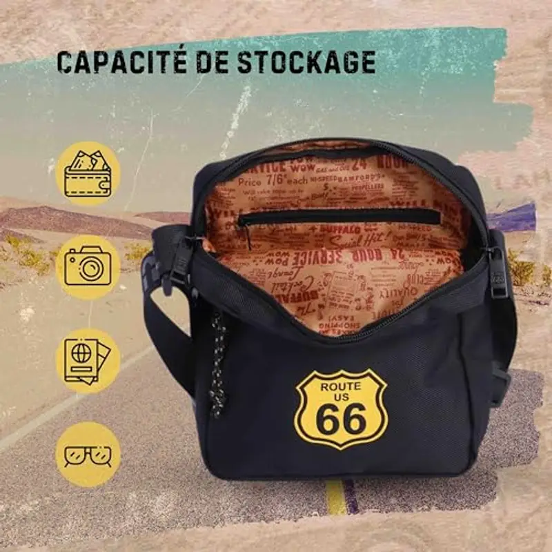 Route 66 0lx880, Tracolla Unisex-Adulto, Multicolore miniatura 2