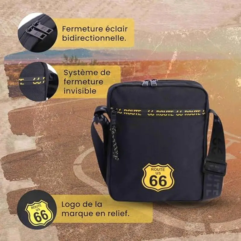 Route 66 0lx880, Tracolla Unisex-Adulto, Multicolore miniatura 3