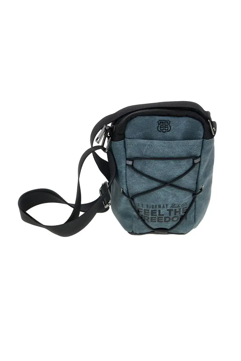 Borsello jeans con zip Route 66 61992/M/SETRN [JEANS]