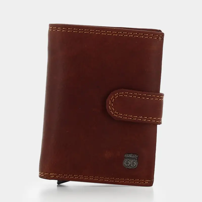 Portapatente Route 66 da Uomo, marrone