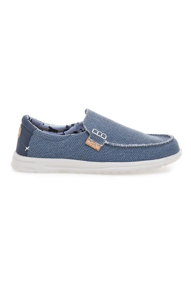 Scarpe slip on blu in tessuto Route 66 RO41817 [BLUE]