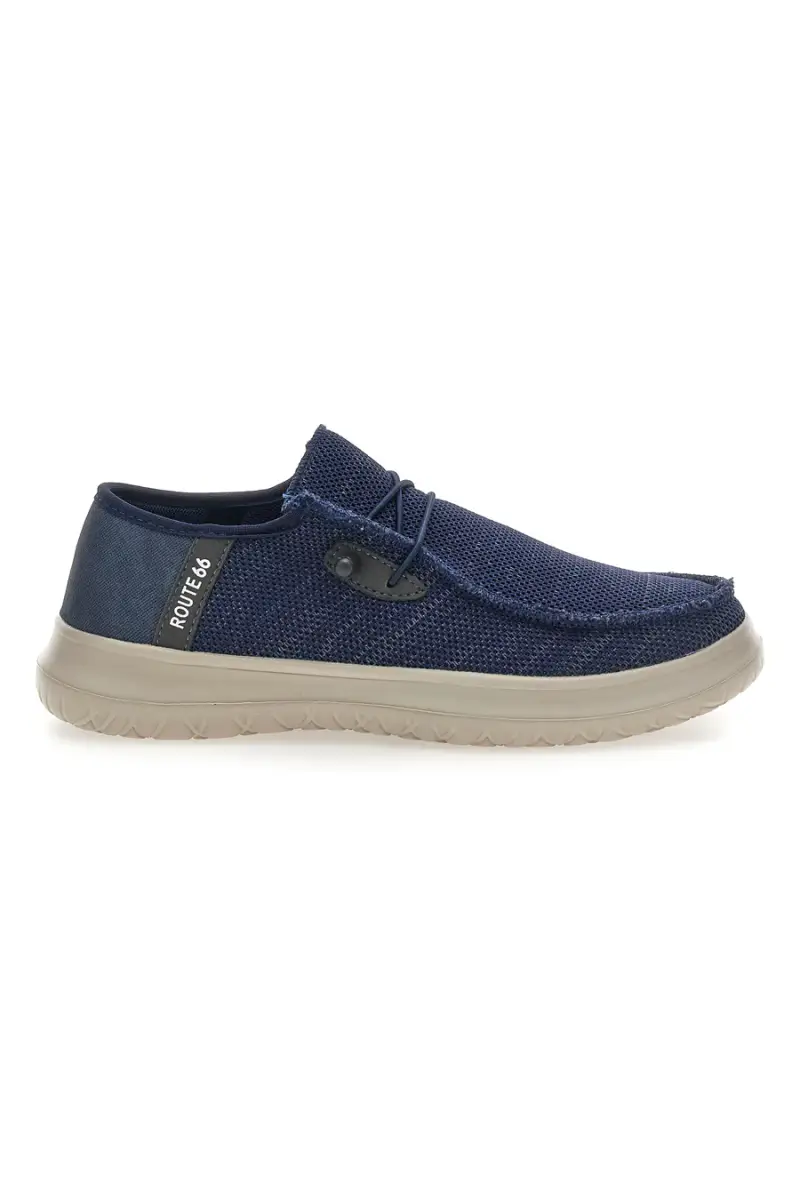 Scarpe slip on blu in tessuto Route 66 RO51803 [BLUE]