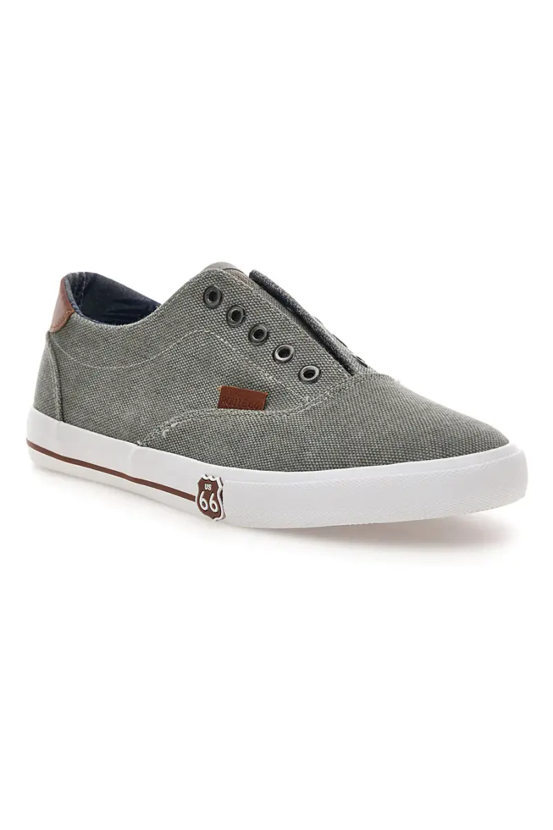 Sneakers grigie lacci Route 66 RO91414 [GRIGIO] miniatura 2