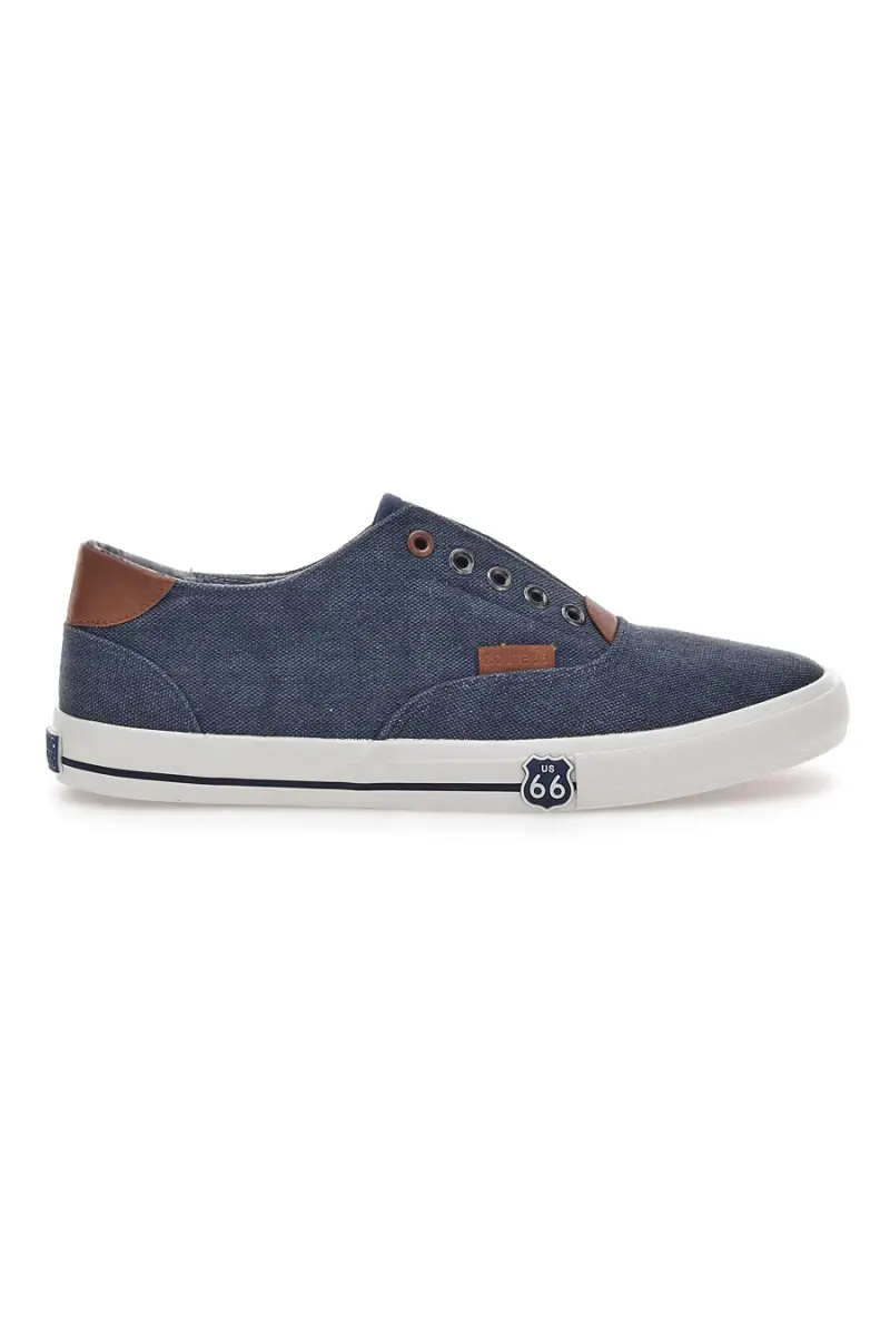 Sneakers in Tela Blu Route 66 91414 [BLUE]