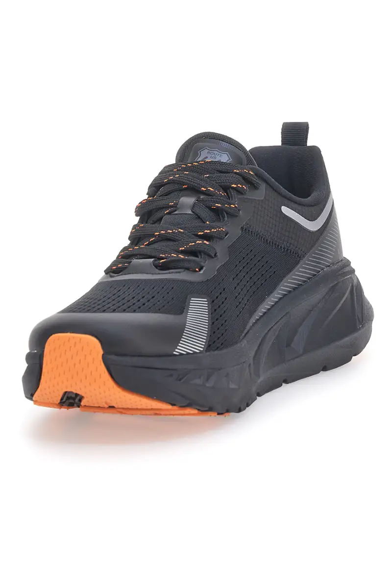 Sneakers nere con dettagli arancioni ROUTE 66 RO51811D [NERO] miniatura 4