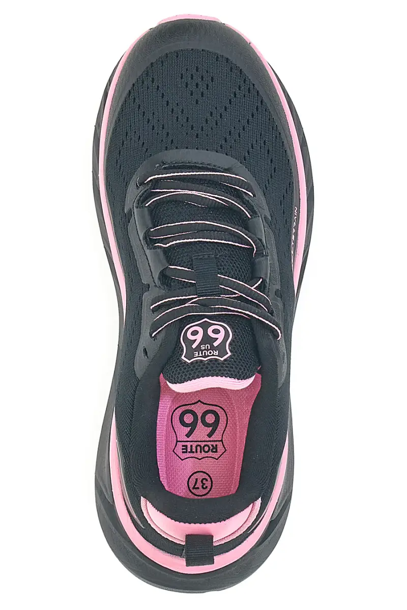 Sneakers nere con dettagli rosa ROUTE 66 RO51038D [NERO] miniatura 3
