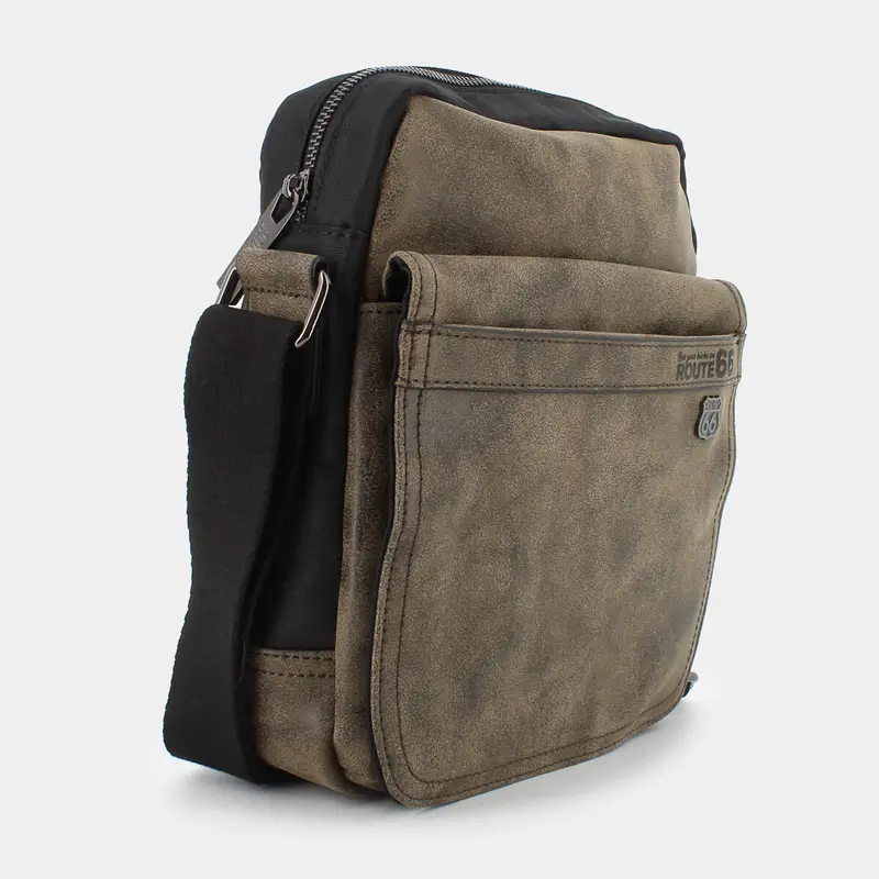 Tracolle Route 66 da Uomo, marrone miniatura 2