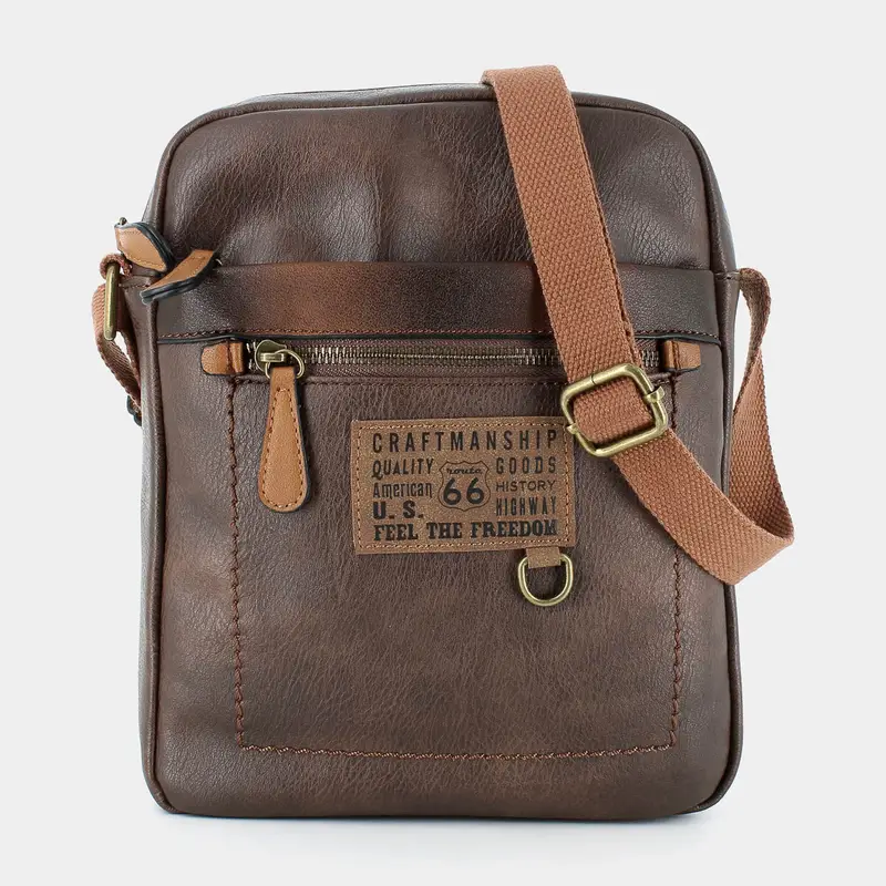 Tracolle Route 66 da Uomo, marrone