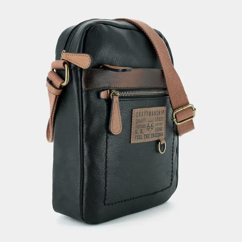 Tracolle Route 66 da Uomo, nero miniatura 2