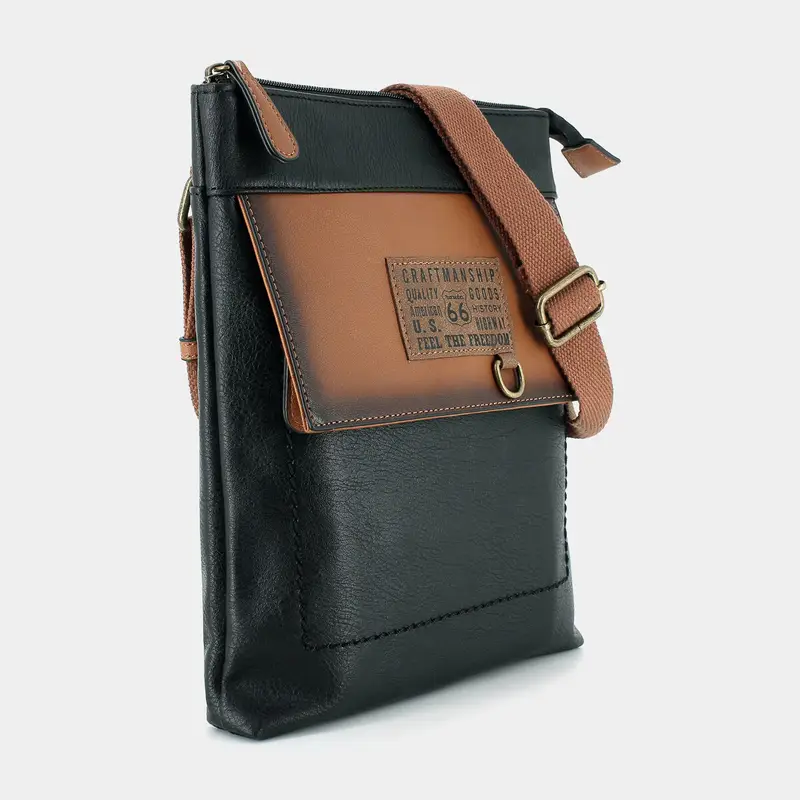 Tracolle Route 66 da Uomo, nero miniatura 2