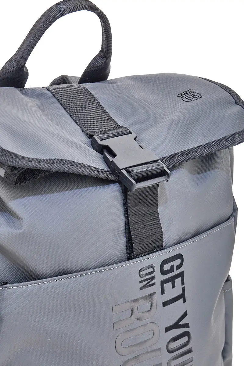 Zaino grigio con chiusura roll top Route 66 62141/SETRR/L [GRIGIO] miniatura 2