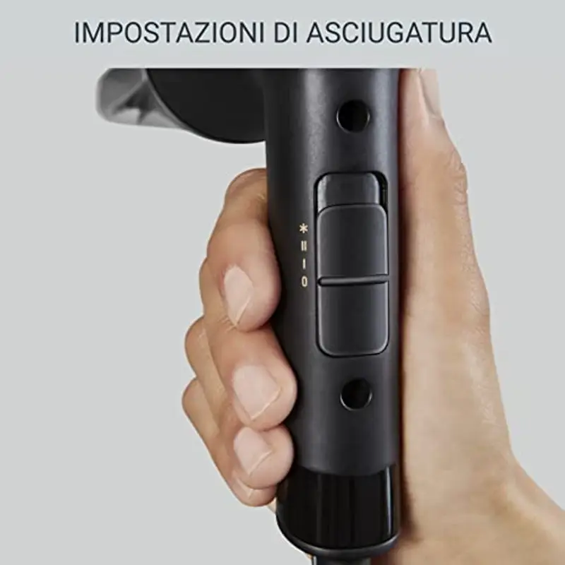 Rowenta CV1811 Express Style, Asciugacapelli, Potente, Super Compatto, Tecnologia Ionica, 2 impostazioni di velocità/temperatura, Design Ultraleggero, Nero miniatura 3