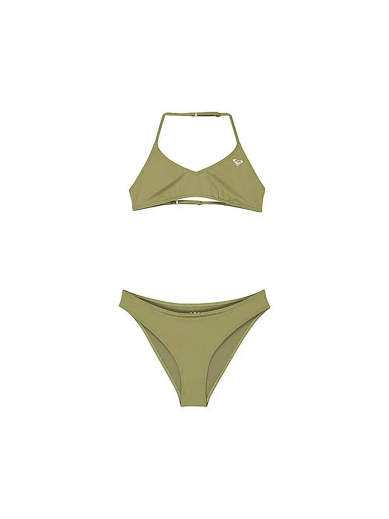 Bikini da ragazza Solid Active oliva | 128