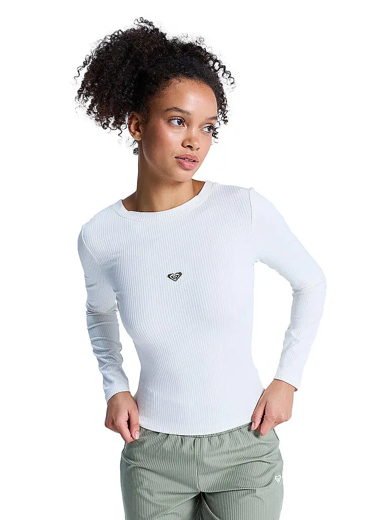 Maglietta a maniche lunghe da donna RISE AND VIBE bianco | XS