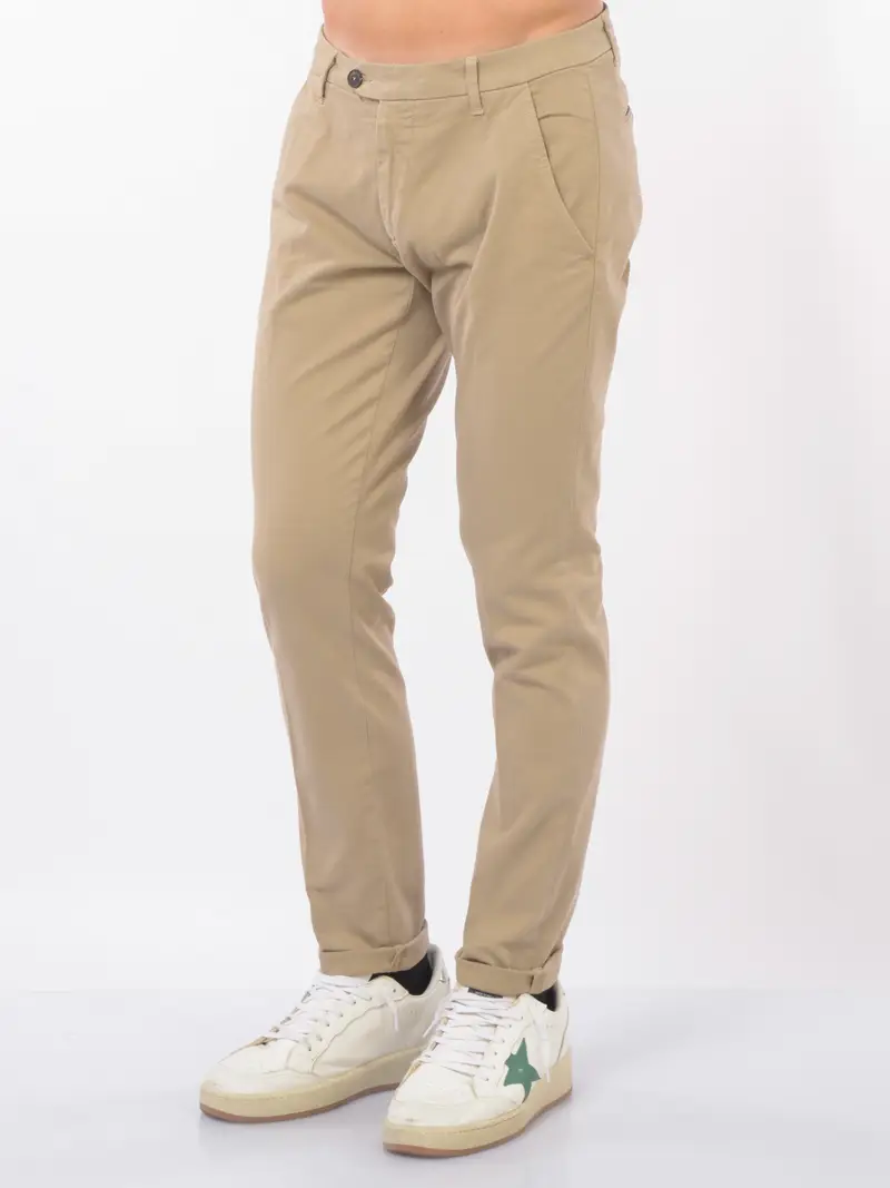 pantalone da uomo Roy Roger s chino in cotone BEIGE