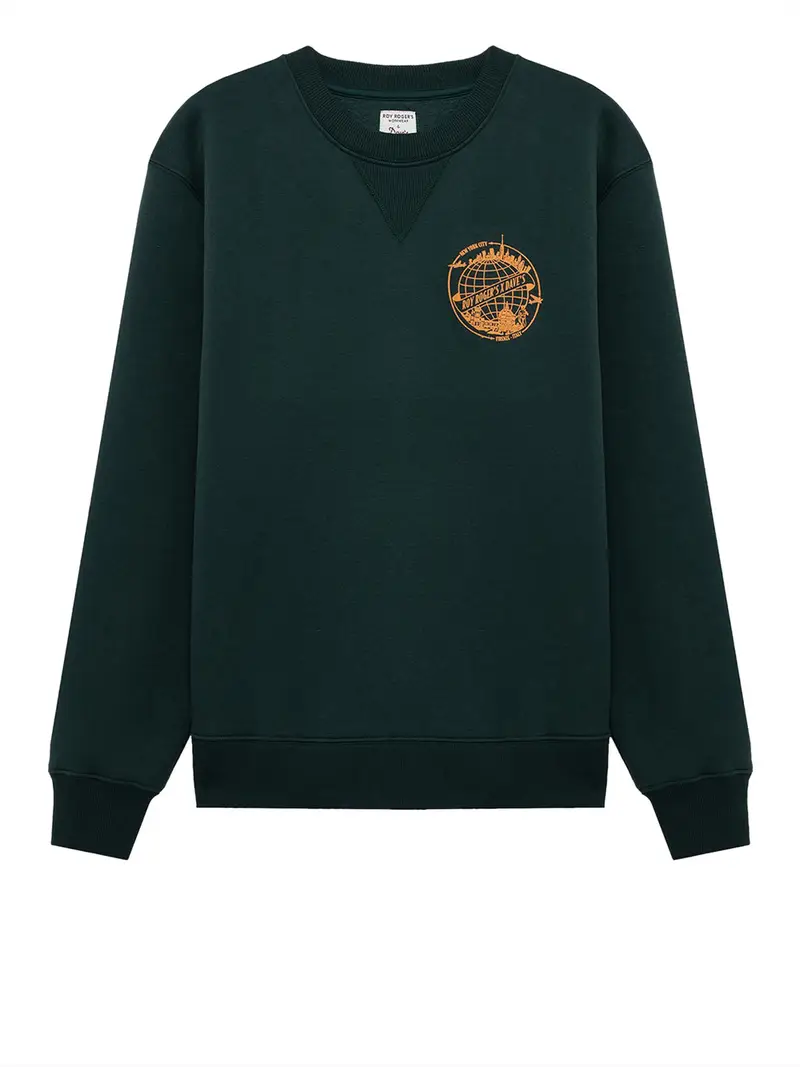 felpa roy rogers crew neck da uomo - verde