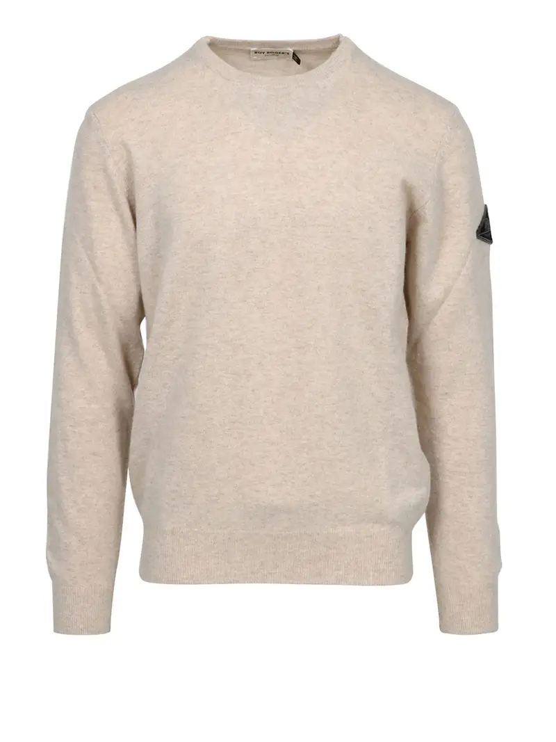 pullover roy rogers crew neck da uomo - avorio