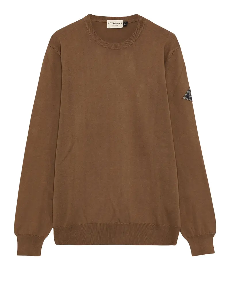 pullover roy rogers da uomo - marrone