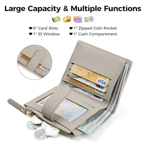 RRANCharltu Portamonete Donna Grigio 2537597 miniatura 3