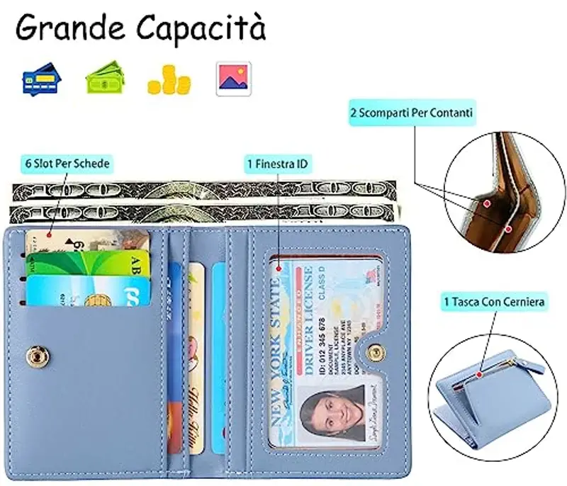RRANCharltu Portamonete Donna Blu 871659 miniatura 3