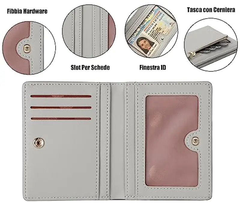 RRANCharltu Portamonete Donna Grigio 1599902 miniatura 2