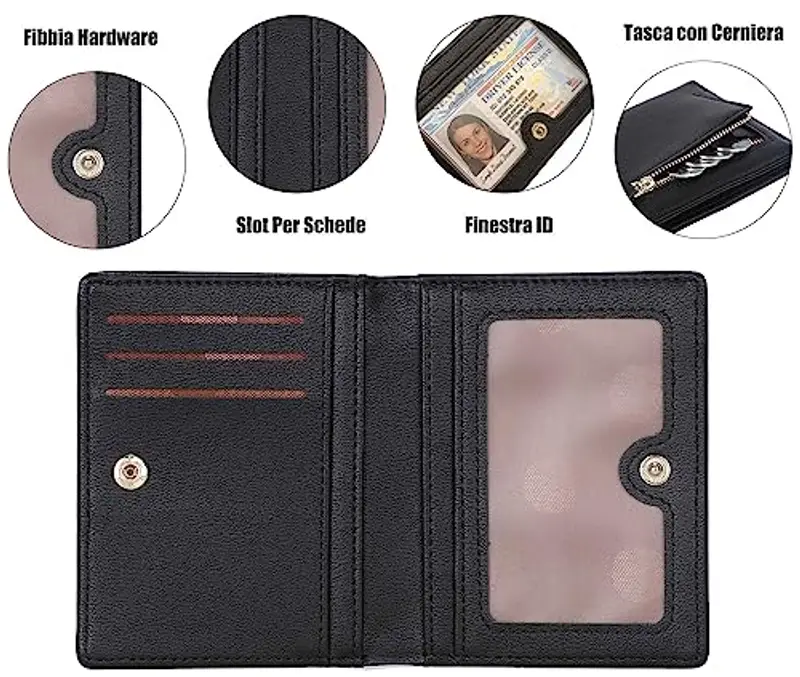 RRANCharltu Portamonete Donna Nero 1599890 miniatura 2