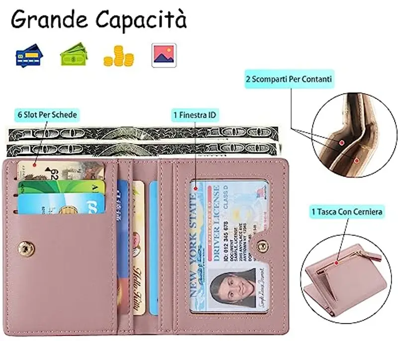 RRANCharltu Portamonete Donna Rosa 1599898 miniatura 3