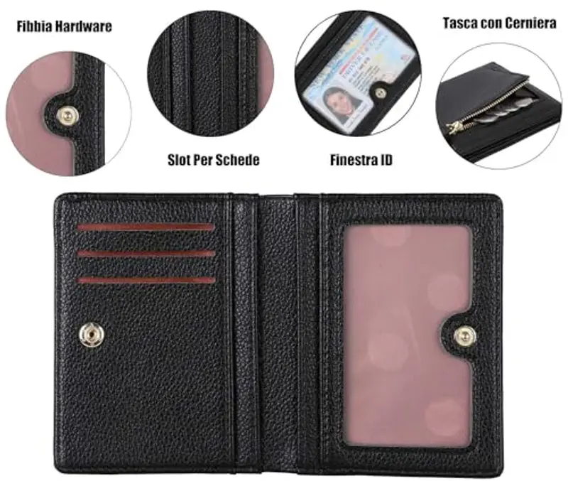 RRANCharltu Portamonete Donna Nero 1599893 miniatura 2