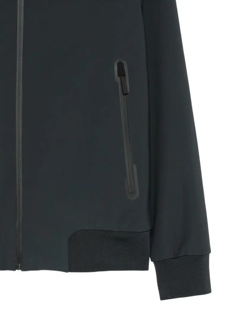 Giacca grigio scuro con zip e cappuccio miniatura 3