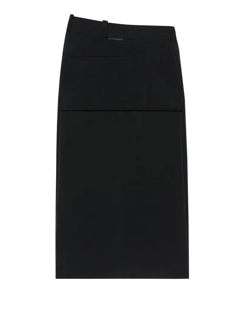 pantalone palazzo rrd extralight micro da donna - nero