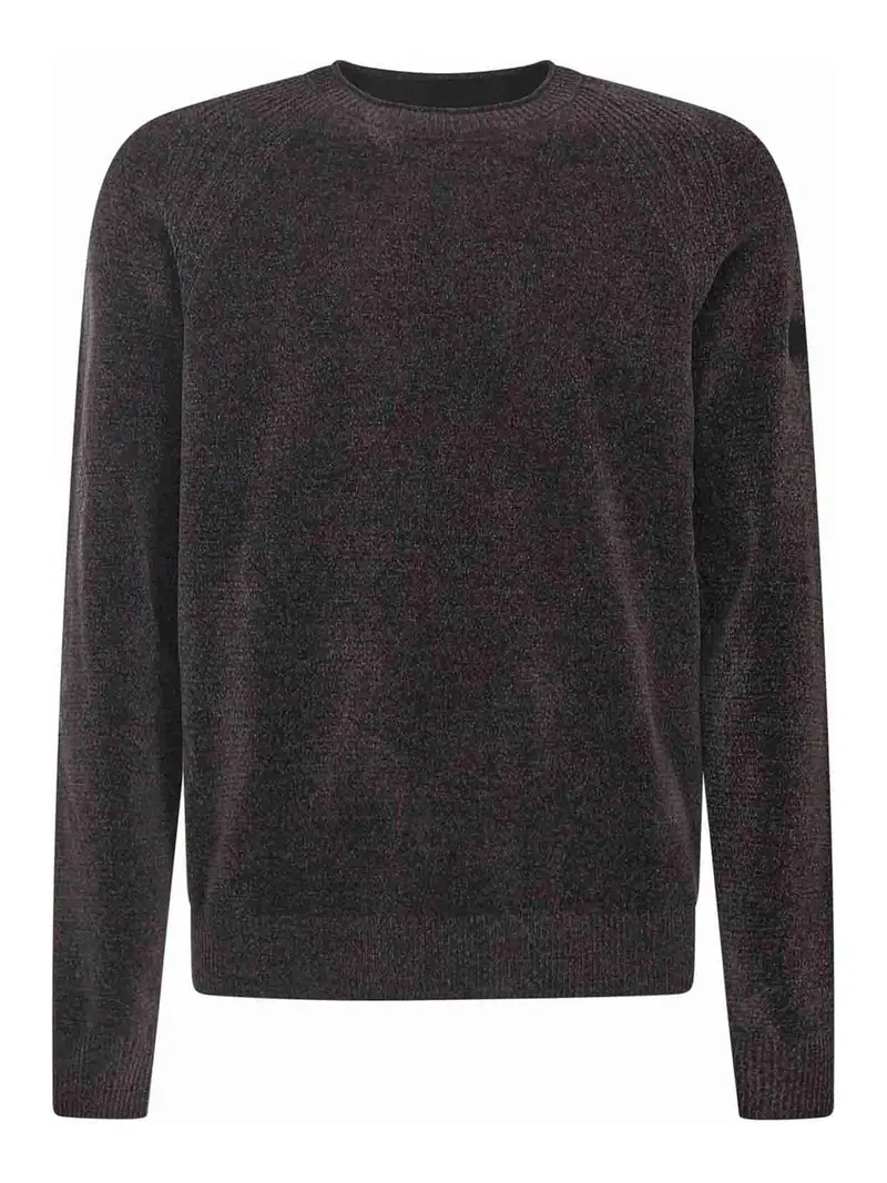 Maglia Girocollo Con Logo Grigio Scuro