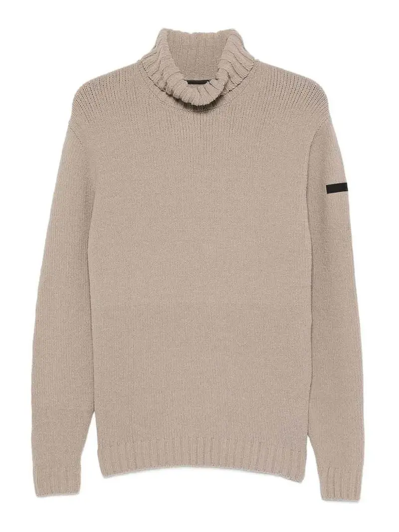 Maglione a collo alto beige Marrone